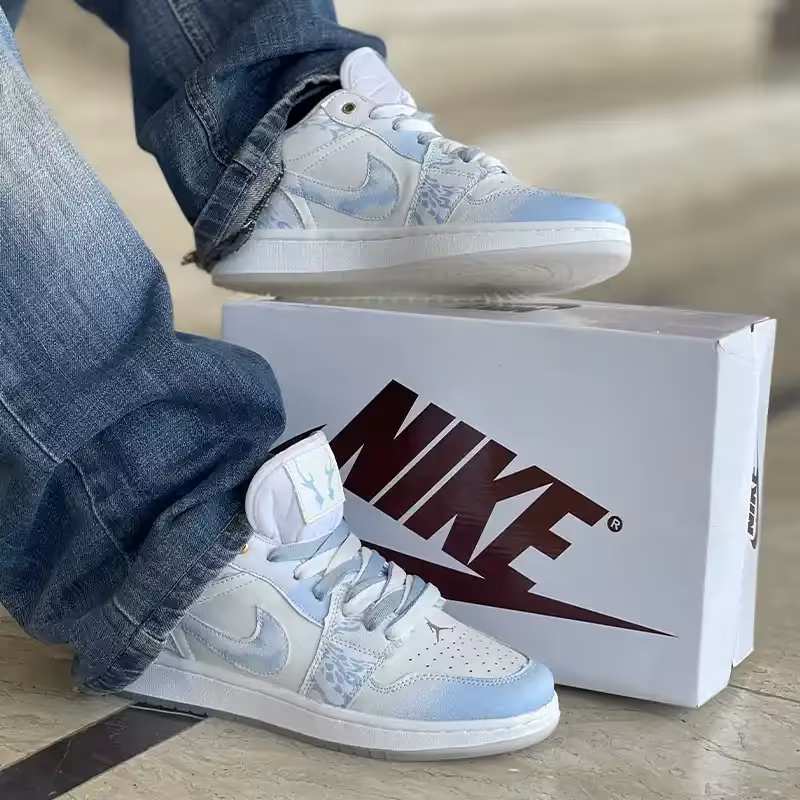 کتونی نایک جردن ساق کوتاه دراگون آبی