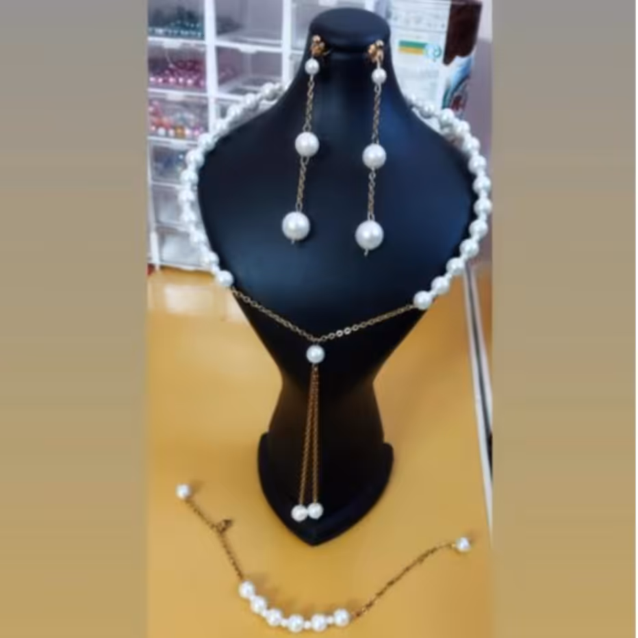 ست مروارید استیل رنگ ثابت ارسال رایگان 