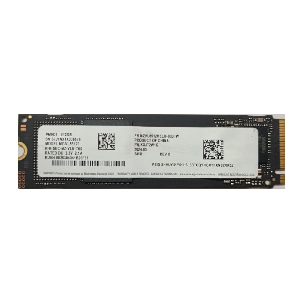 اس اس دی اینترنال سامسونگ M.2 2280 NVMe مدل PM9C1 ظرفیت 512 گیگابایت