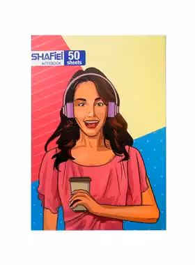 دفتر مشق 50 برگ شفیعی طرح دخترانه - چی بخونم