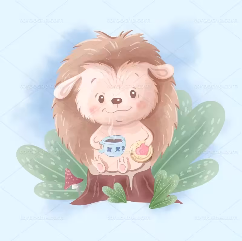 وکتور جوجه تیغی | گرافیک با طعم تربچه