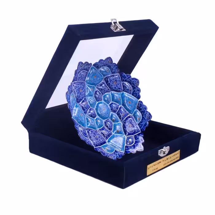 پشقاب و جعبه جیر مینا کاری 20 مناسب برای هدیه و یاد بود و دکوری و تندیس های ارگانی 