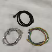 زنجیر ماری استیل رنگ ثابت 45 سانتی در دو رنگ مشکی و هولوگرامی  