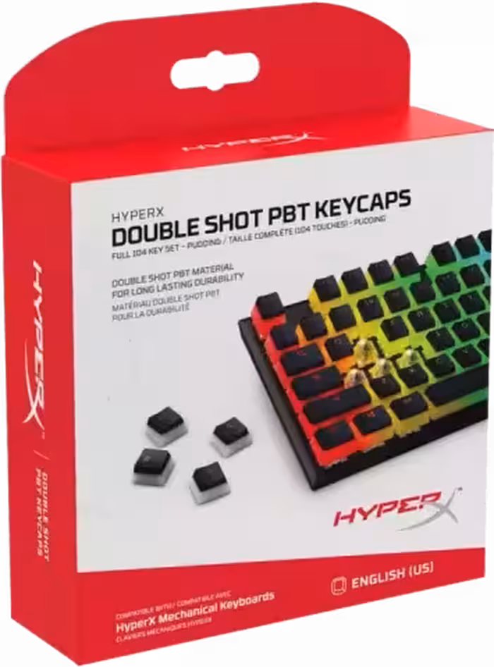 مجموعه 104 عددی کلیدهای کیبورد مکانیکی HYPERX مدل DOUBLE SHOT PBT