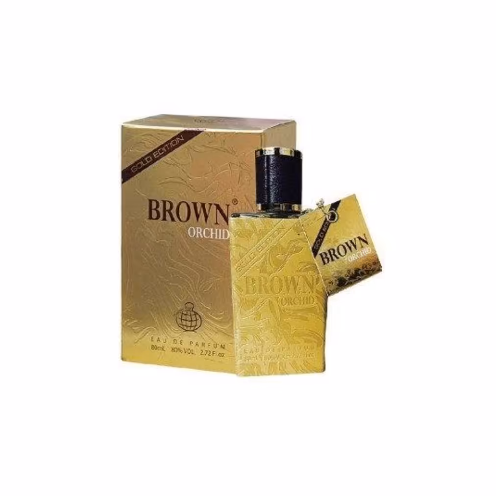 عطر ادکلن مردانه فراگرنس ورد اصل براون ارکید گلد ادیشن (Fragrance World Brown Orchid Gold Edition