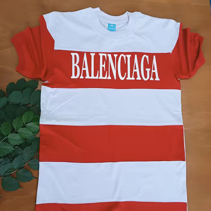 تیشرت مردانه یقه گرد دو رنگ BALENCIAGA(عرض سینه47 ،قد72)