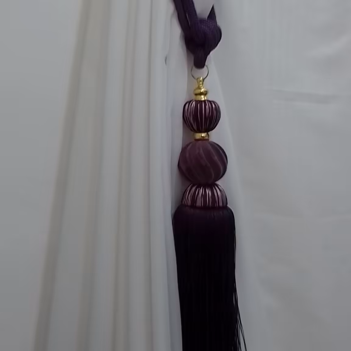 لوازم پرده،پرده جمع کن مخمل پیچی،رنگ بنفش،درجه یک