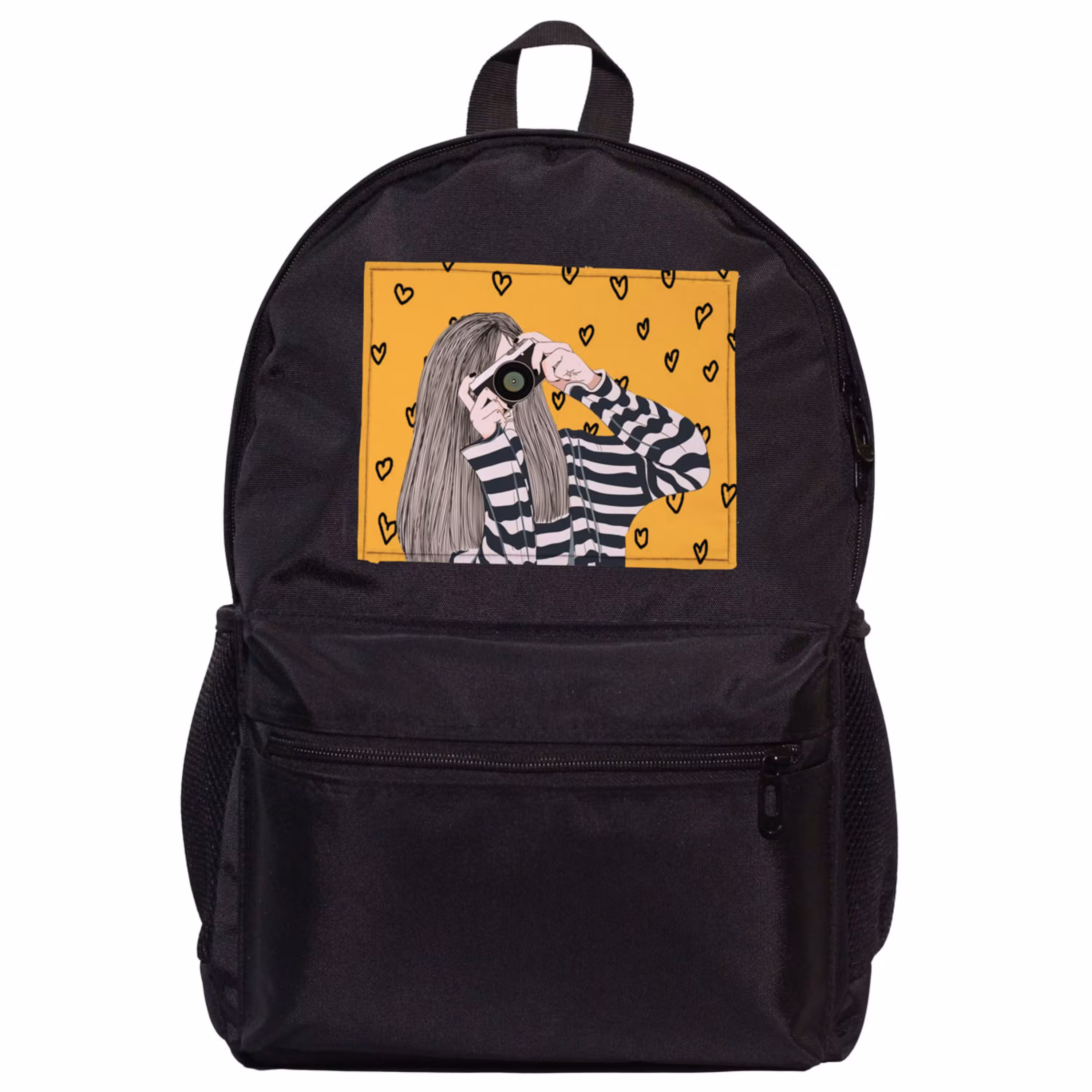 کوله پشتی مدرسه طرح دختر عکاس