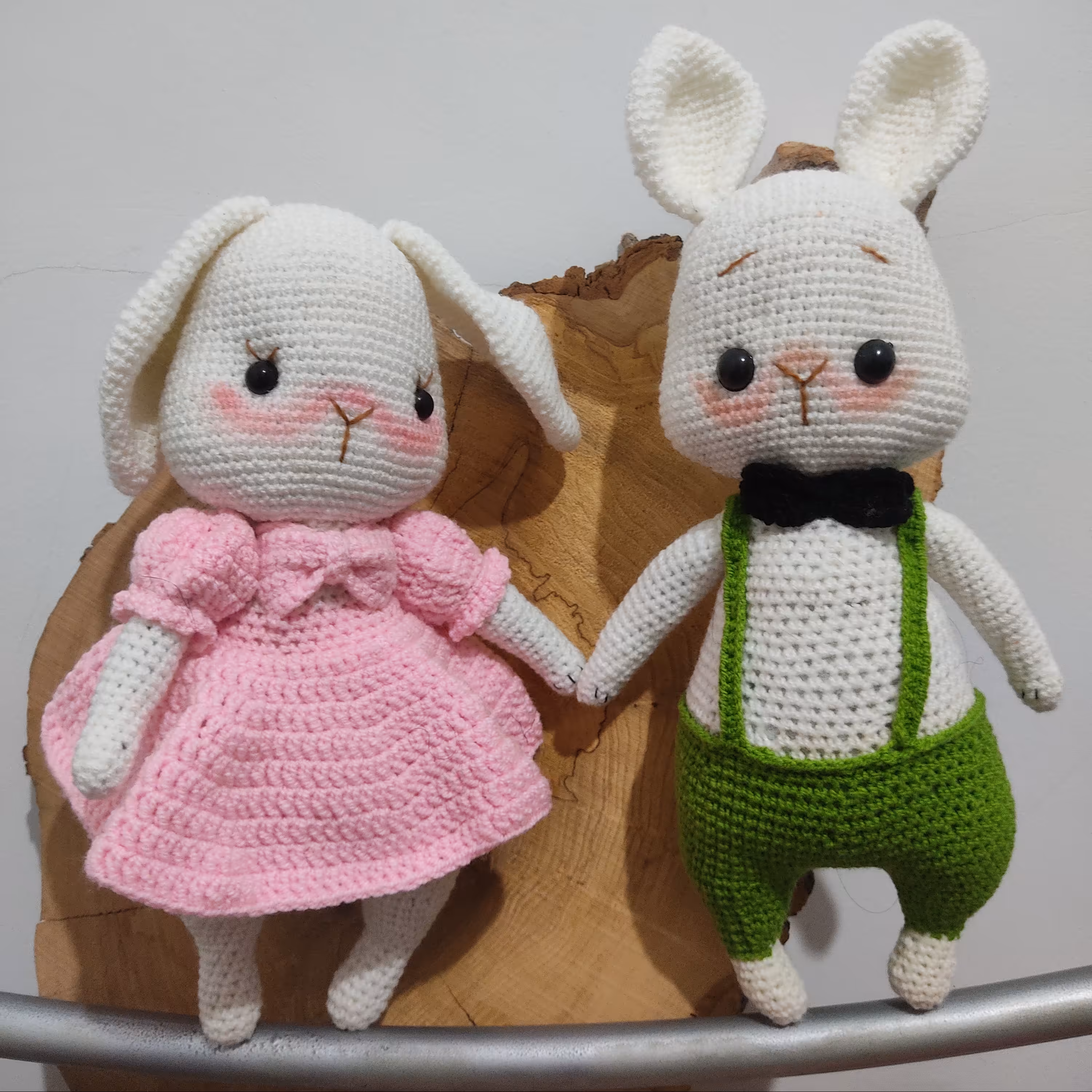 عروسک بافتنی زوج خرگوشی