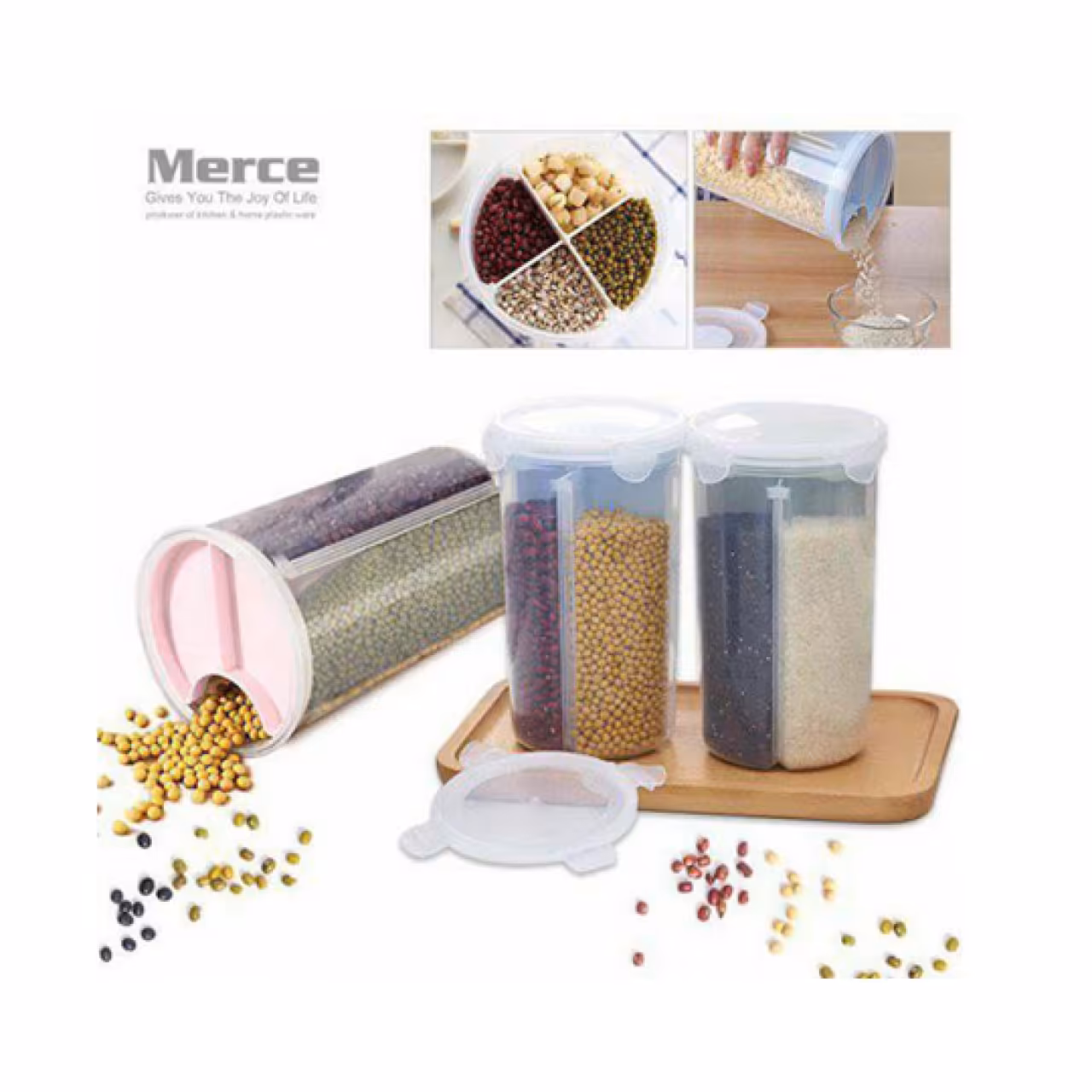 ظرف چهار قسمتی حبوبات سوپر مدل merce