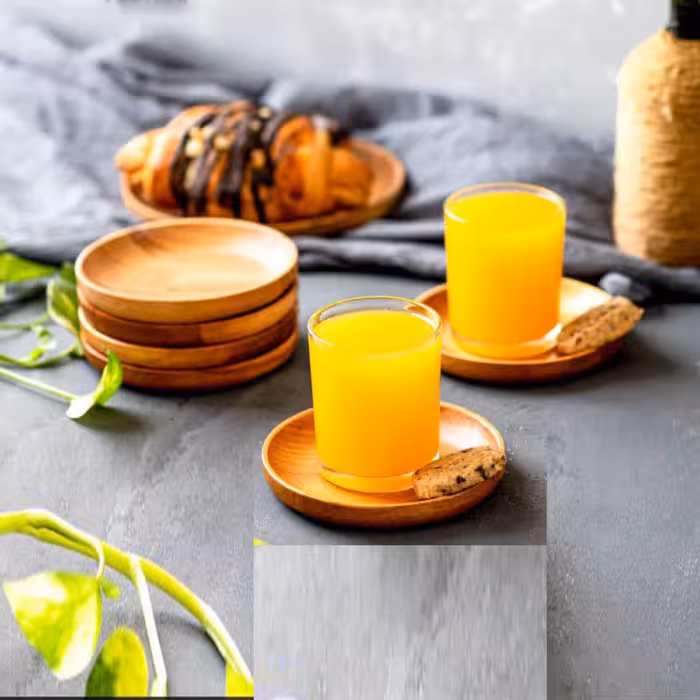 زیر لیوانی چوبی MGM کد 11060 بسته 3 عددی با چوب راش گرجستانی