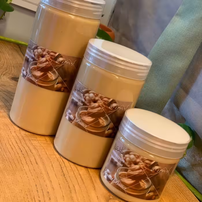 کره بادام زمینی 700 گرمی خالص و بدون افزودنی هاندی