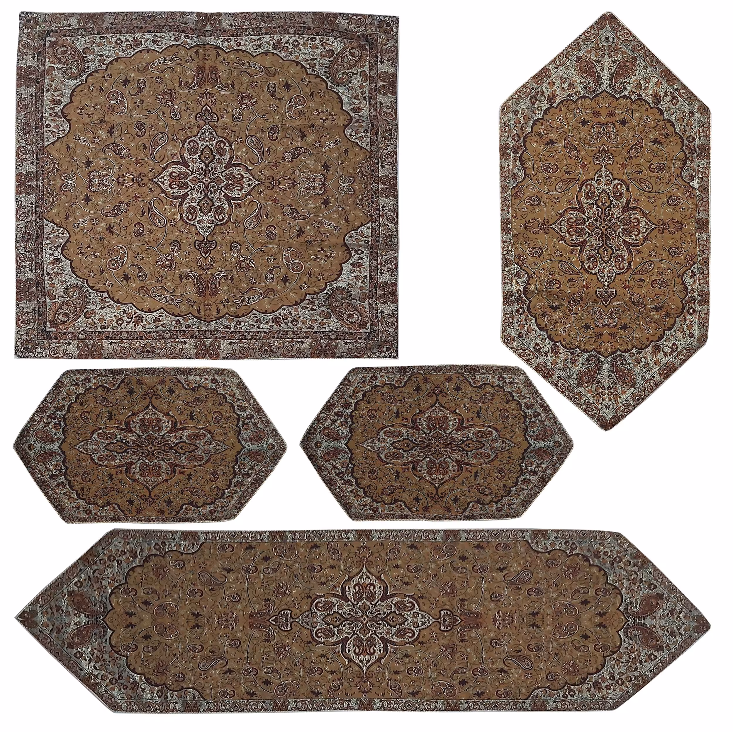 ست 5 تکه رومیزی ترمه مدل 4771