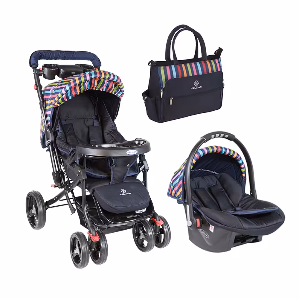 ست کالسکه 3 تیکه مدل استریپت دلیجان