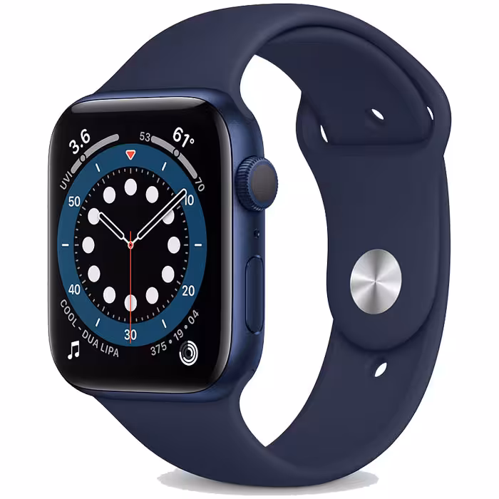 ساعت هوشمند اپل واچ سری 6 سایز44میلی‌متری مدل Apple Watch Series 6 GPS 44mm Blue Aluminium Case with Deep Navy Sport Band