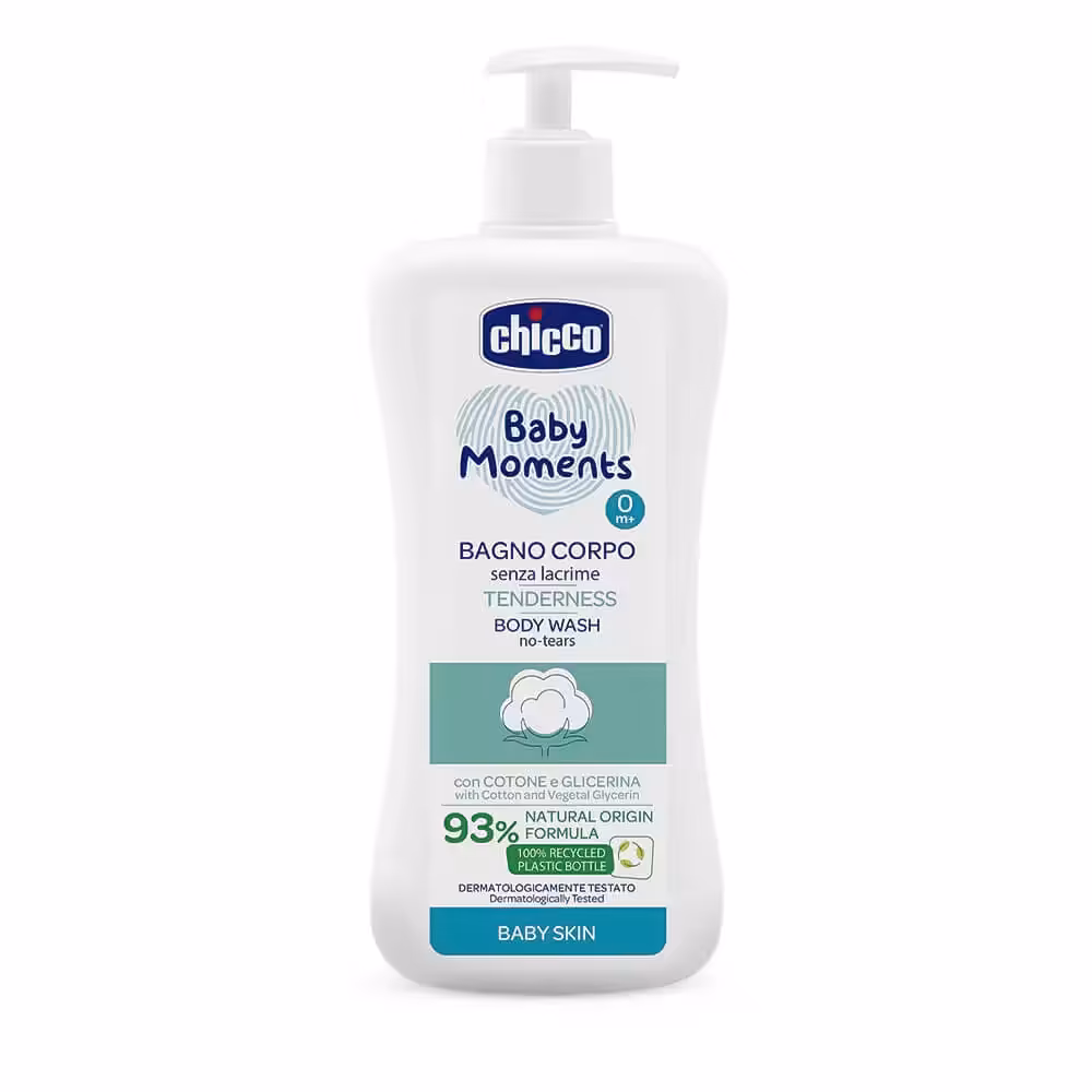 شامپو بدن کودک گل پنبه چیکو Chicco مدل Tenderness حجم 500 میلی لیتر