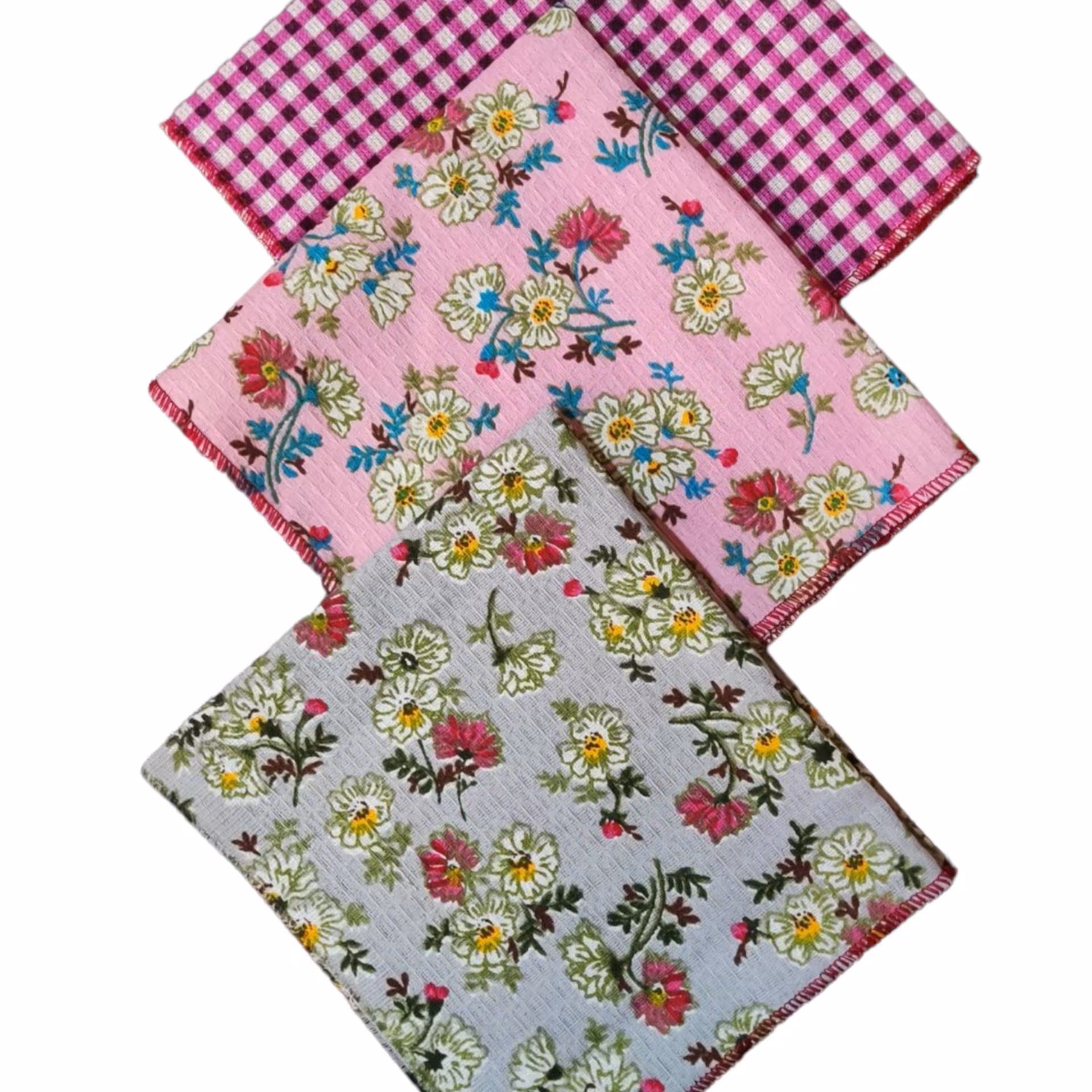 دستمال آشپزخانه مدل ترکیبی 2 نخی مجموعه 3 عددی