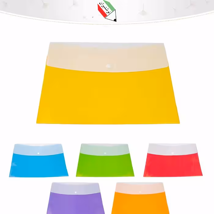 پوشه دکمه دار دوبل دو رنگ A4 پرگه 9013