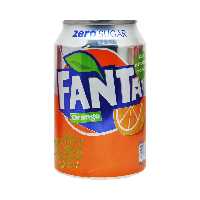 نوشابه پرتقالی زیرو ( بدون شکر ) 330 میل قوطی فانتا - fanta