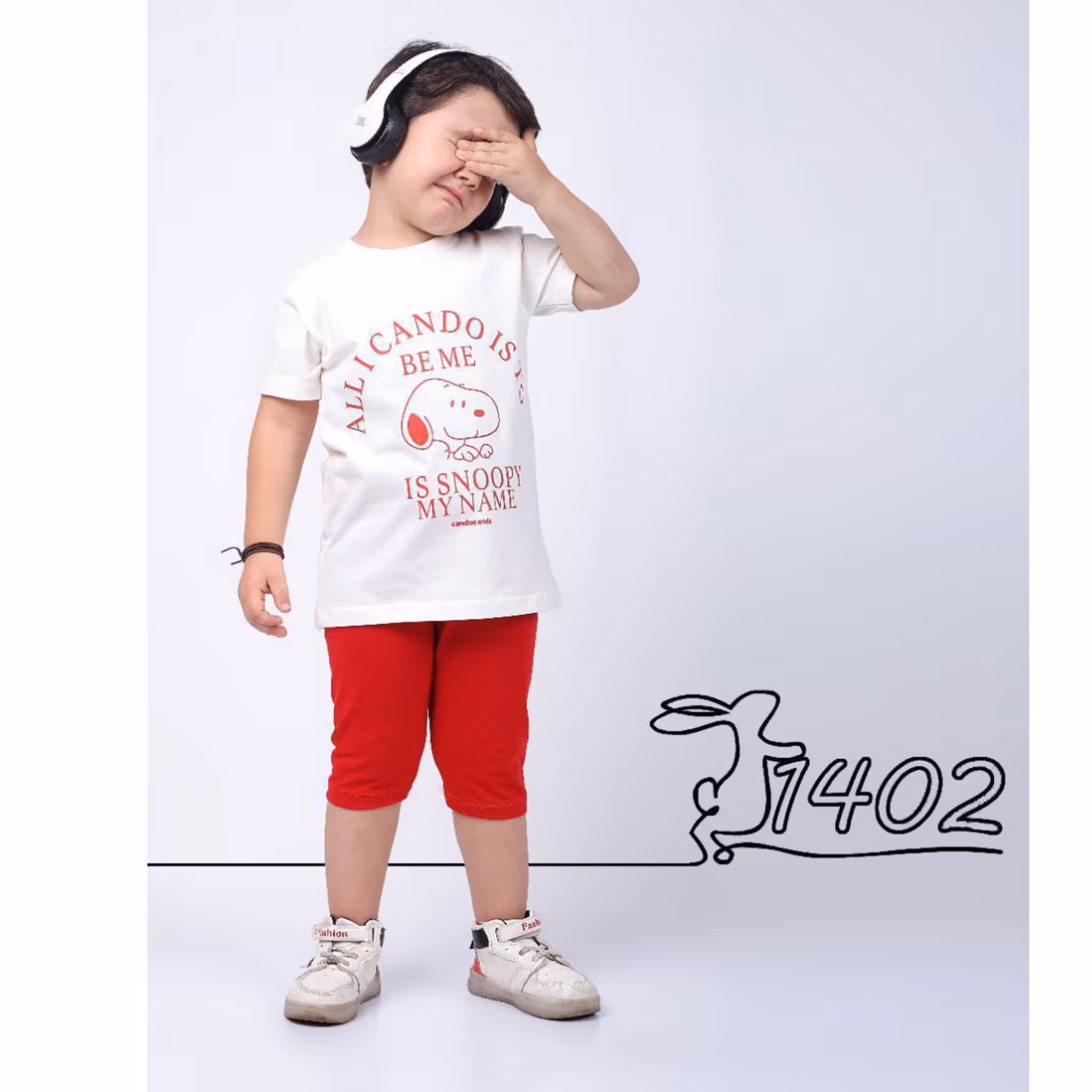 تیشرت شلوارک پسرانه اسنوپی سایز 45