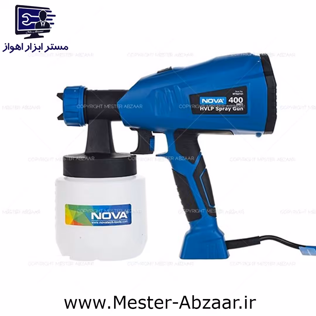 پیستوله رنگ برقی 400 وات پمپ سرخود با گارانتی نووا مدل نوا nova 2741