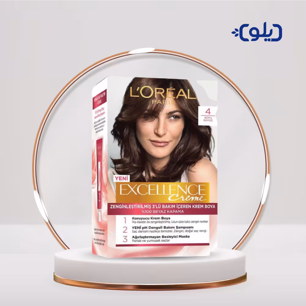 رنگ مو لورال شماره 4 قهوه ای