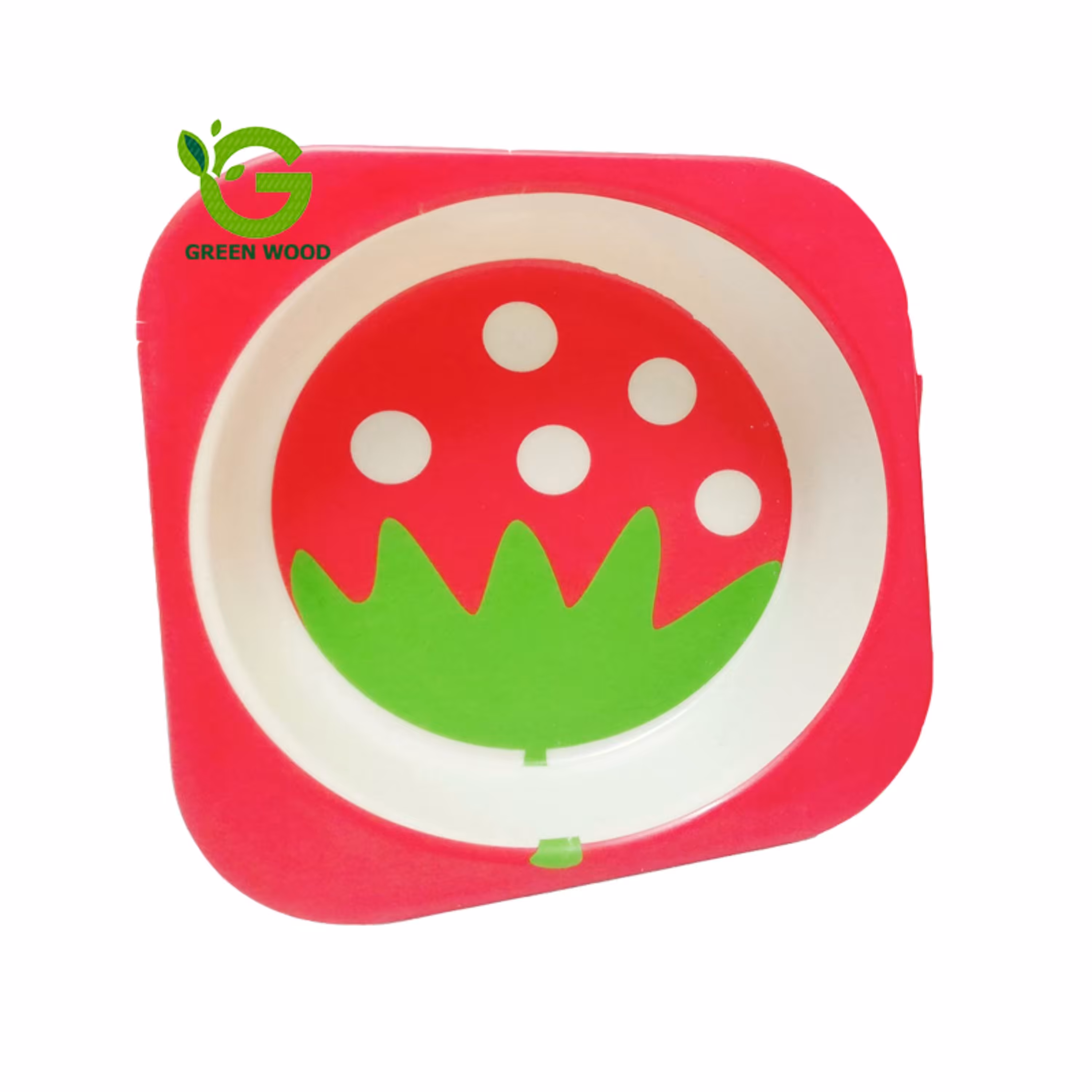 کاسه کودک بامبو فایبر (ظرف کودک) طرح توت فرنگی کد Gw120301016