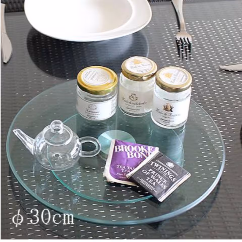 سینی شیشه ایی گردان