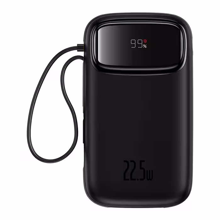 قیمت و خرید پاوربانک بیسوس مدل QPow2 P10055003113 22.5W ظرفیت 10000mAH همراه کابل متصل Type-C و لایتنینگ | یاس ارتباط