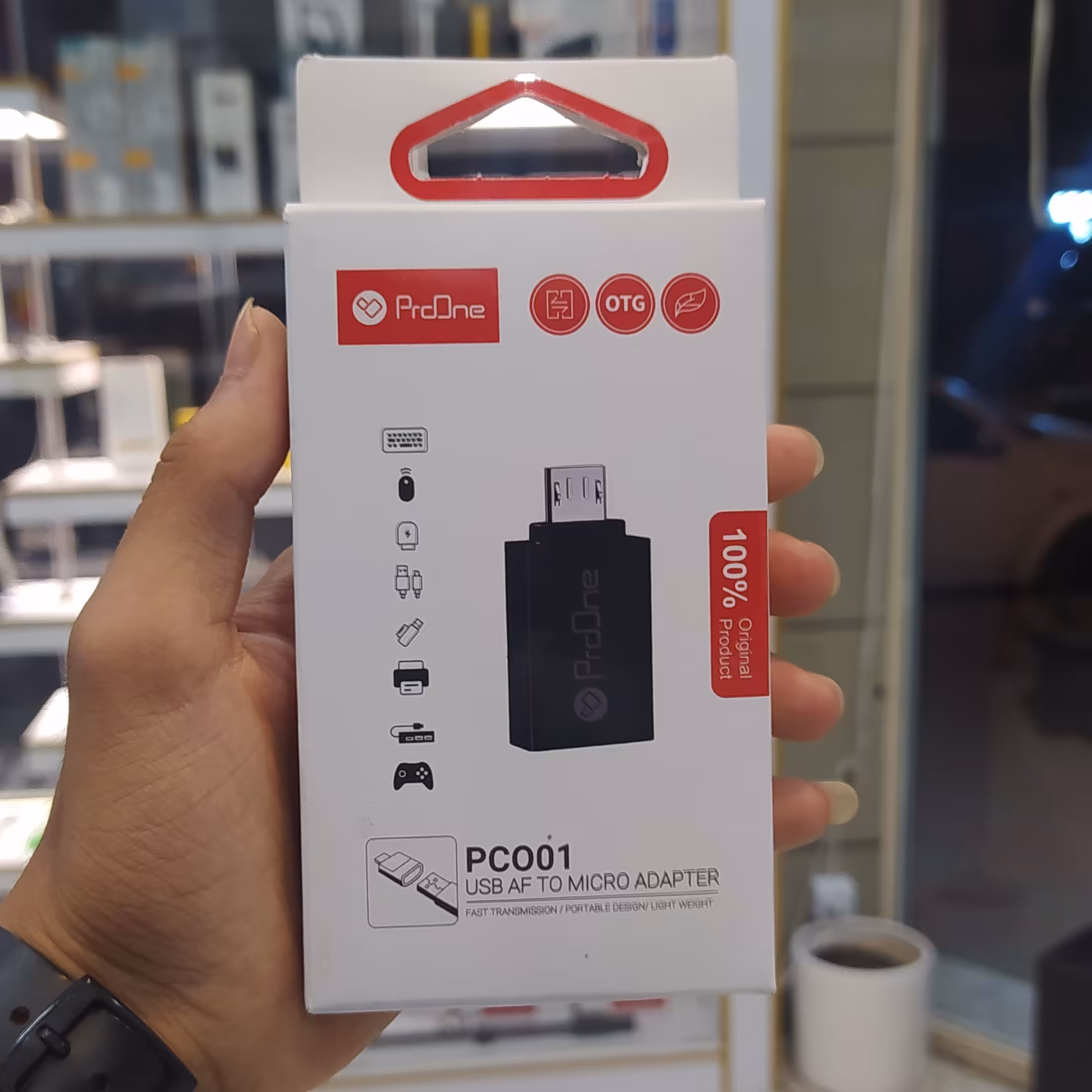 تبدیل ( OTG)میکرو  برند معتبر proone-رنگ مشکی 