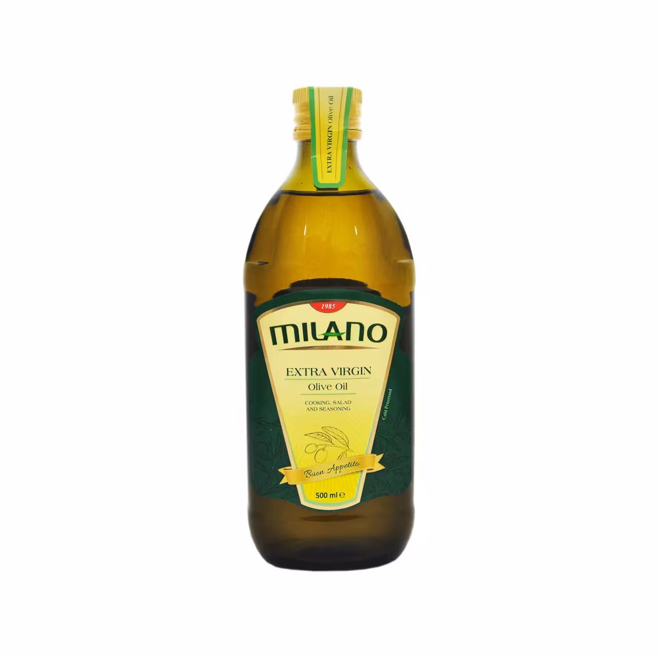 روغن زیتون فرا بکر ( با بو ) نیم لیتر میلانو - milano