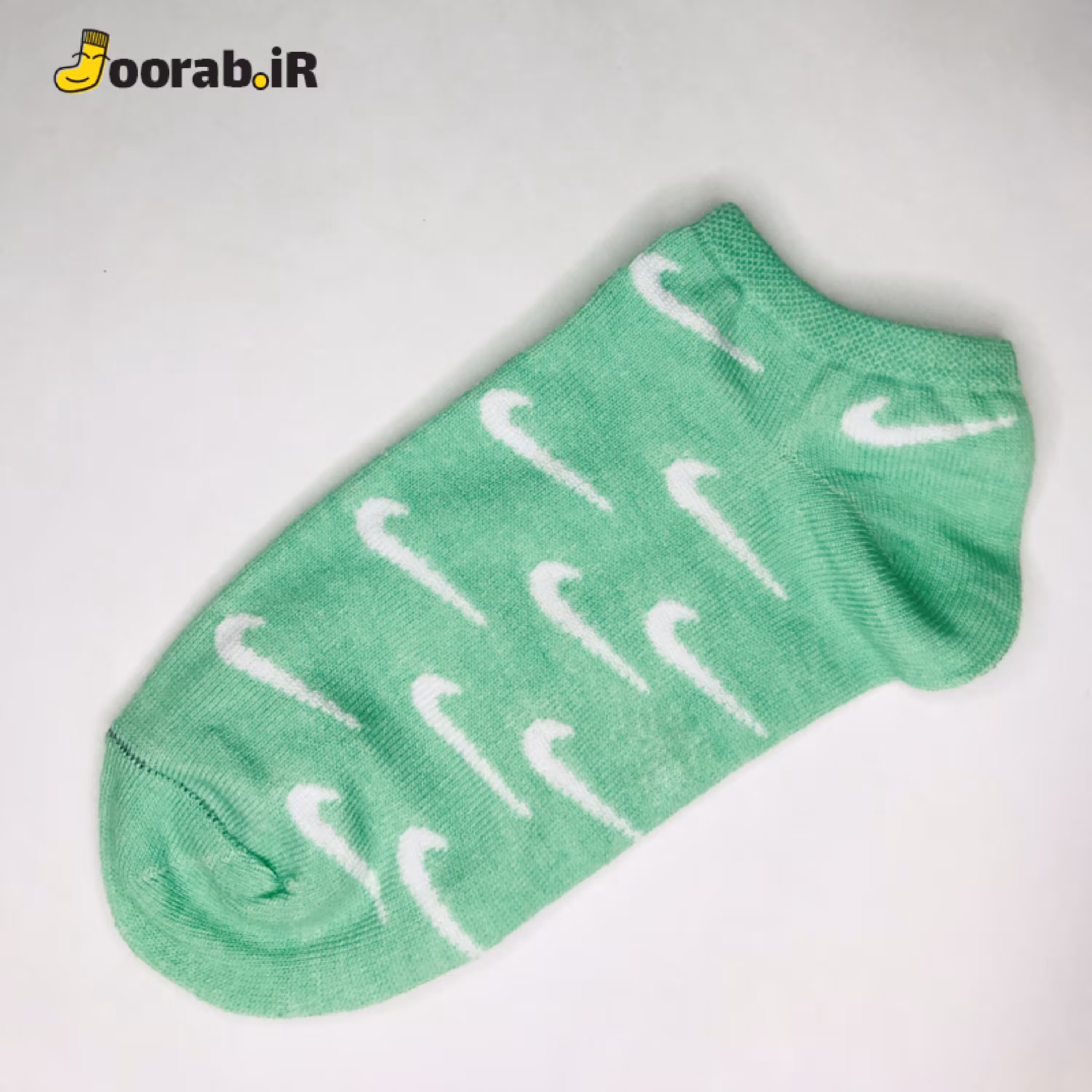 جوراب مچی طرح صفحه نایک سبزآبی