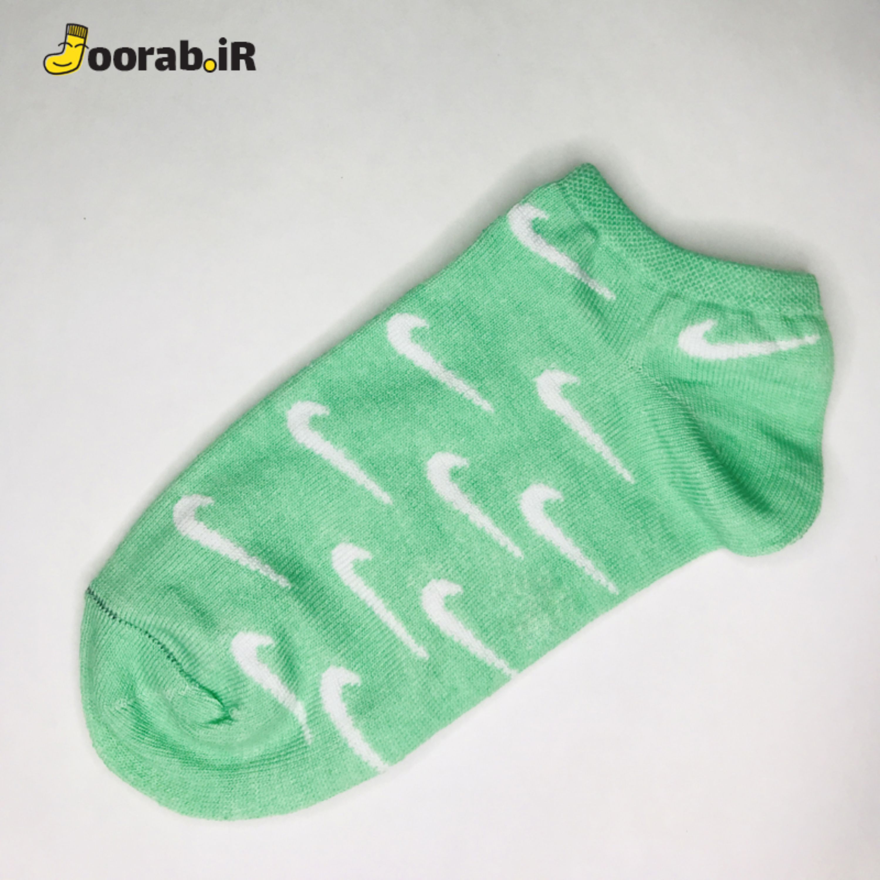 جوراب مچی طرح صفحه نایک سبزآبی