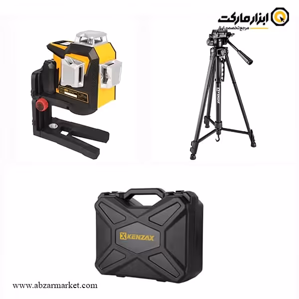تراز لیزری کنزاکس 12 خط 360 درجه نور سبز ریموت دار با پایه مدل 1133P
