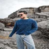 پلیور آبی مردانه شست اورجینال OUTFİT MAN