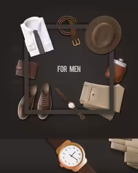 وکتور ست پوشاک مردانه | گرافیک با طعم تربچه