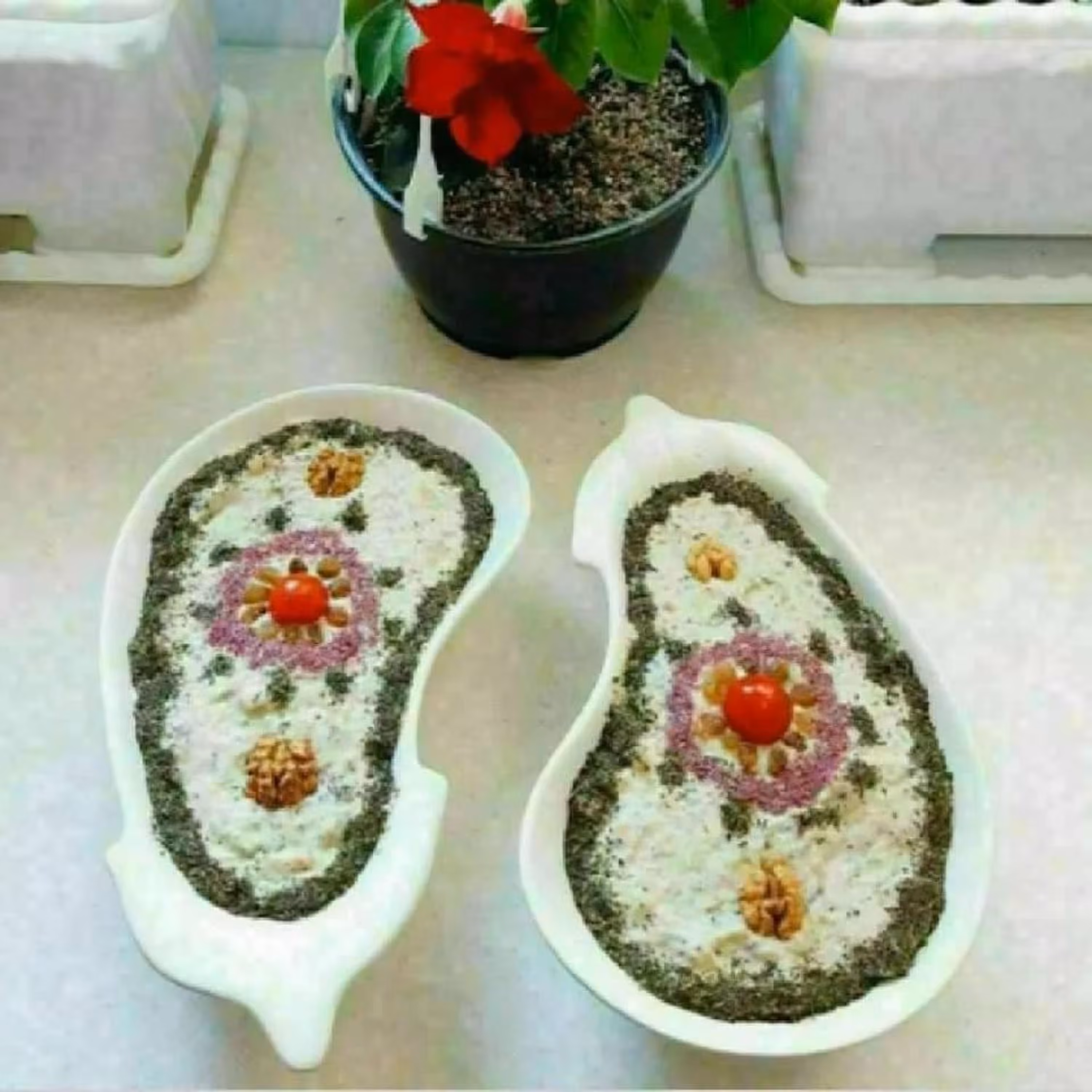 کاسه سرامیک طرح بادمجان  