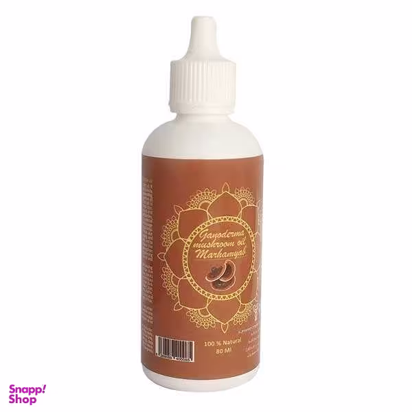 روغن تقویت کننده مو و ریش و سبیل مرهم یاب (Marhamyab) (Marhamyab) مدل قارچ گانودرما حجم 80 میلی لیتر