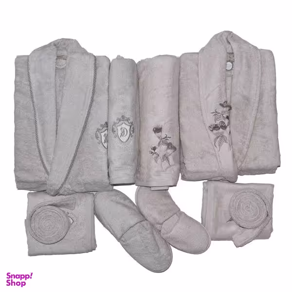 سرویس حوله پالتویی 8 تکه دانتلا ویتا سری بامبو مدل Anetta دو نفره