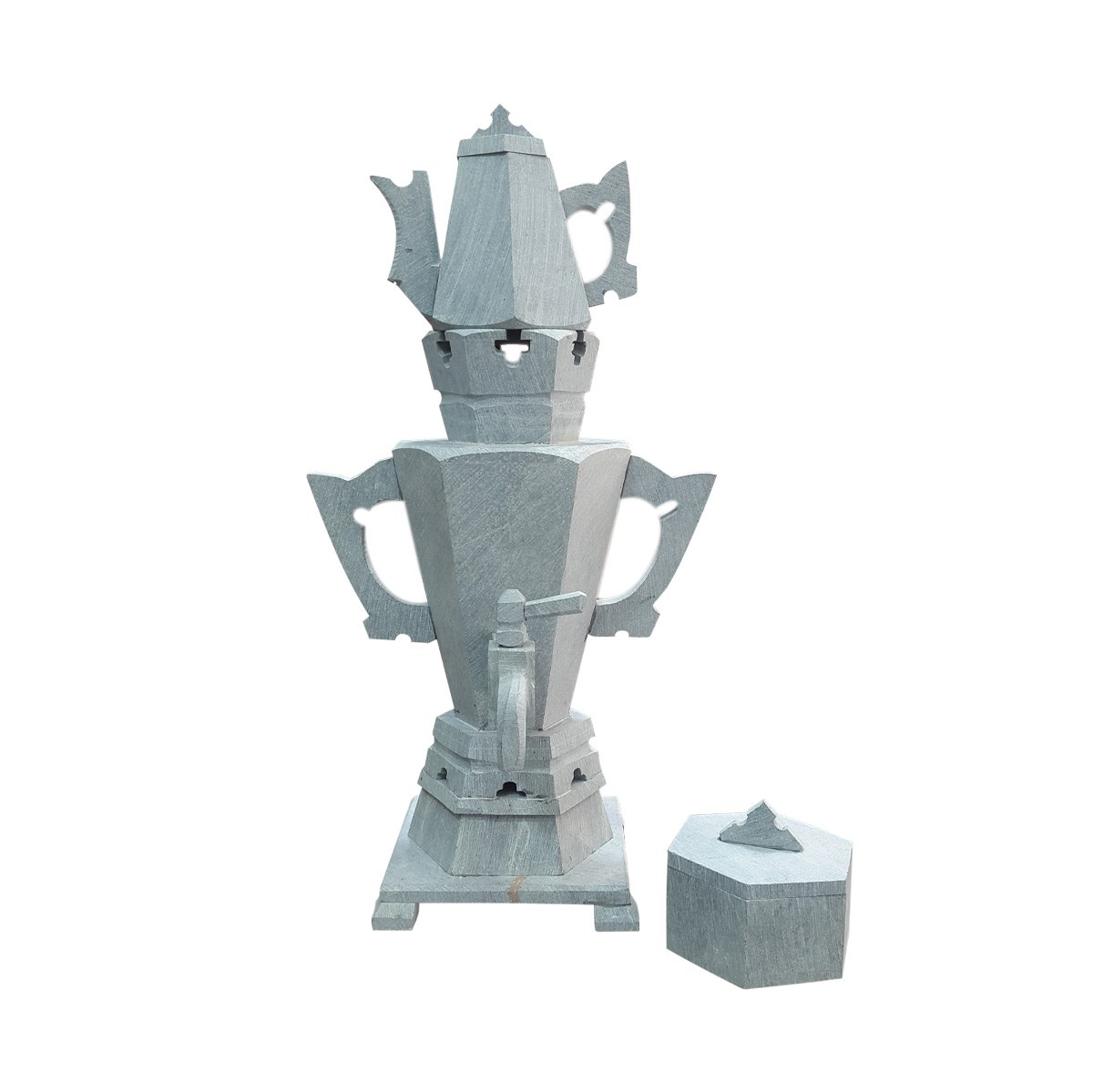 ست سه تکه سماور سنگی تزئینی مدل SRP-4477