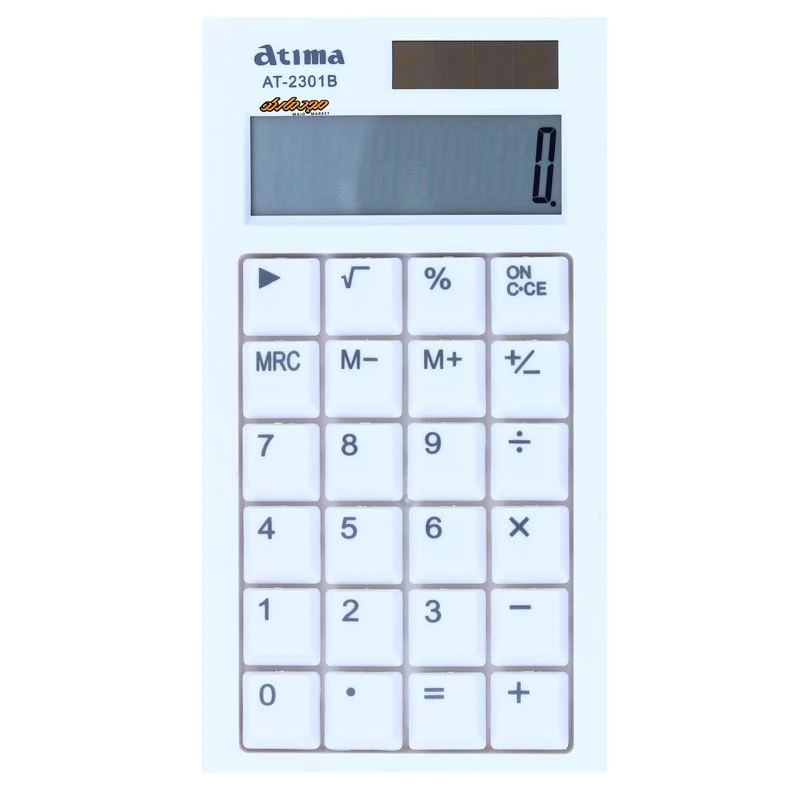 ماشین حساب رومیزی سفید 12 رقمی مدل AT-2301B آتیما ATIMA