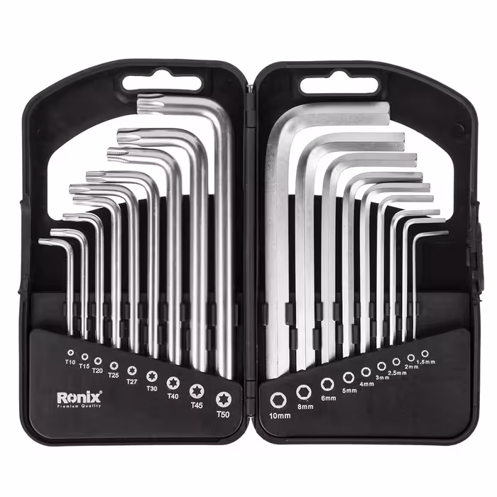 مجموعه 18 عددی آچار آلن کوتاه ترکیبی رونیکس مدل RH-2051