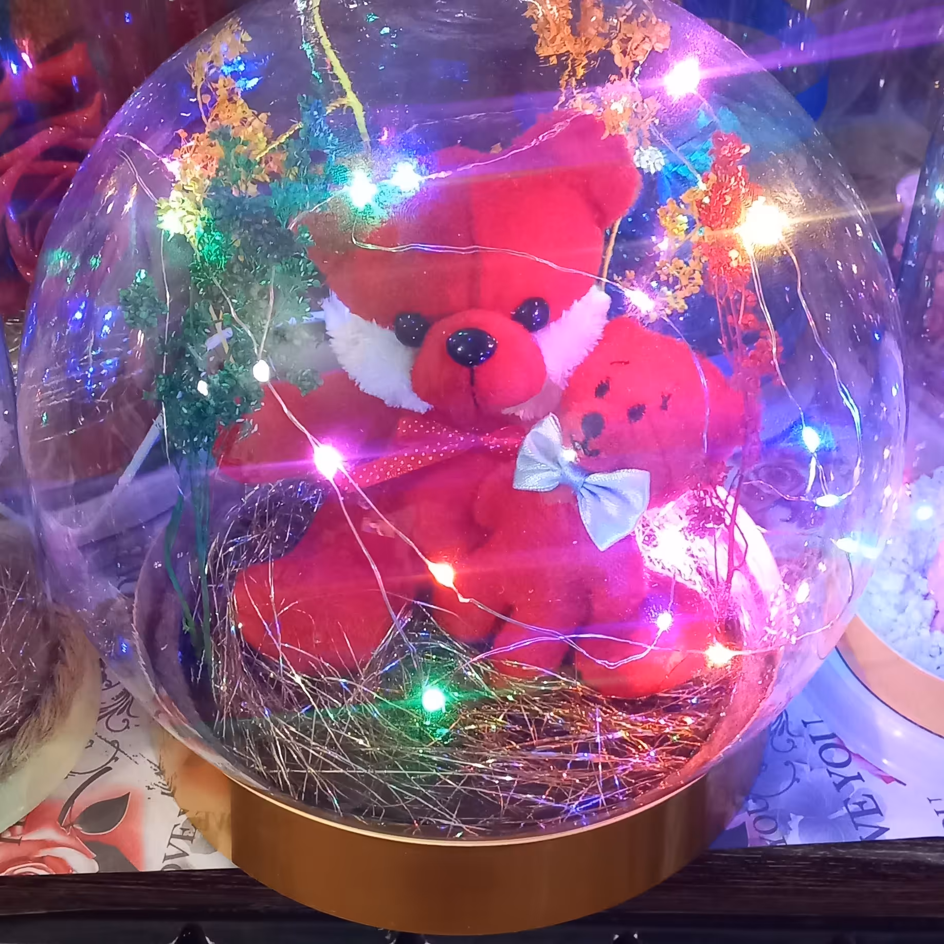 باکس هدیه ولنتاین ،تولد،خرس چراغدار 