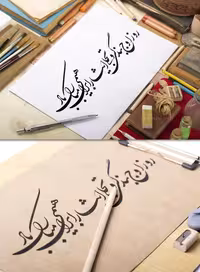 وکتور خوشنویسی روز اوج بندگی | گرافیک با طعم تربچه