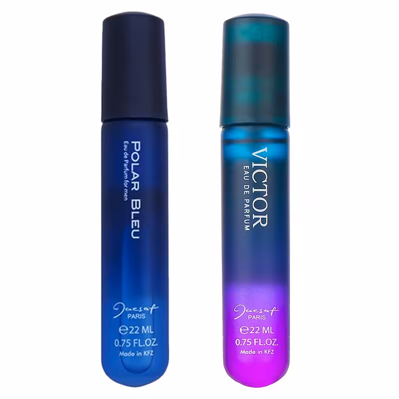 عطر جیبی مردانه ژک ساف مدل Victor حجم 22 میلی لیتر به همراه عطر جیبی مردانه ژک ساف مدل Polar Bleu
