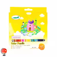 مداد رنگی 24 رنگ هیپو جعبه مقوا طرح خونه کد 1433