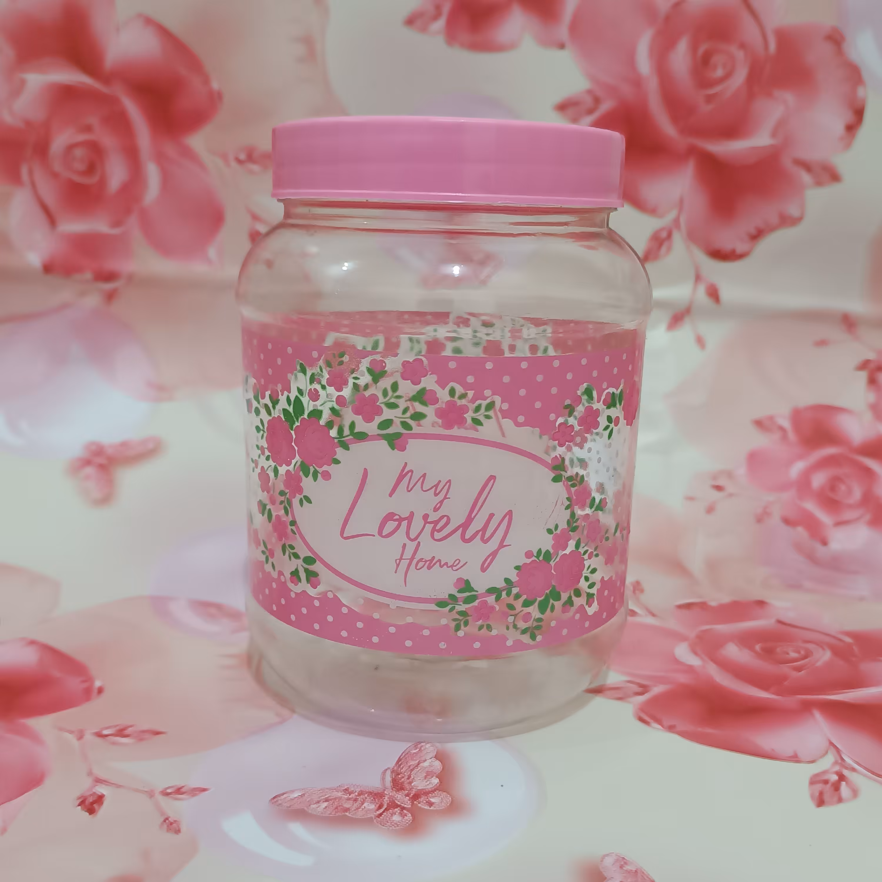 بانکه گلدار حبوبات،سایز 1، ارتفاع15 قطر10