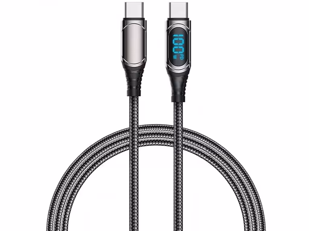 کابل شارژ تایپ سی به تایپ سی 100 وات 1.2 متری رسی Recci RTC-P21CC type-C to type-C charger Cable