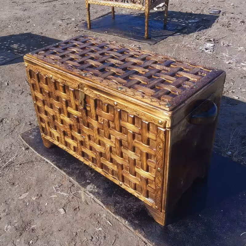 صندوق صندوقچه حصیری سنتی 60 در 35سانت