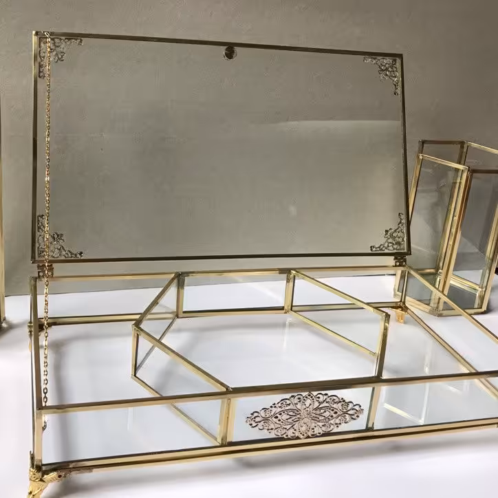 باکس 6 ضلعی  پذیرایی برنجی